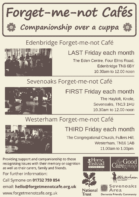 Forget Me Not Cafés Edenbridge, Sevenoaks, Westerham