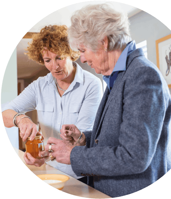 respite care_carer cooking with patient